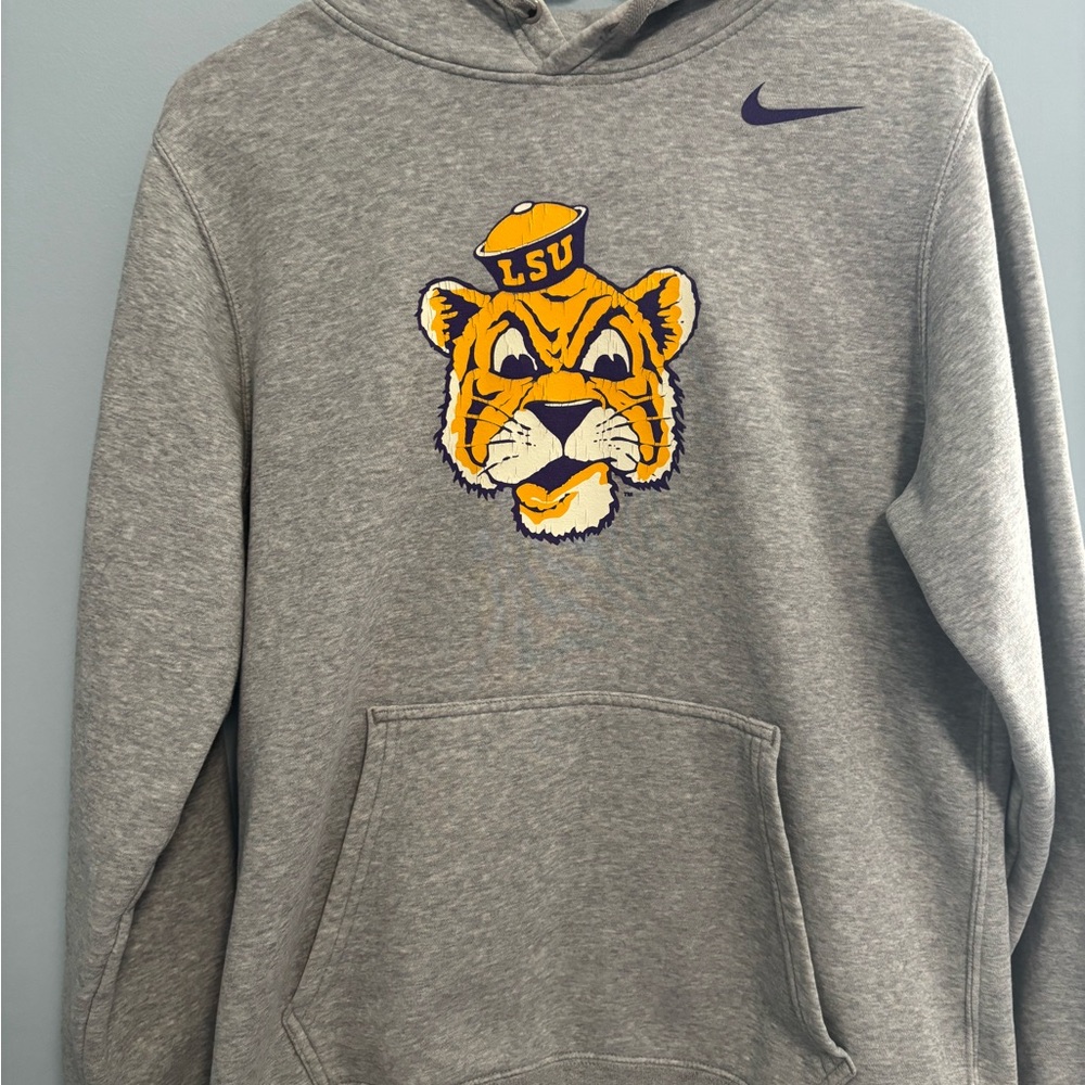 Nike Gray LSU Tigers Fleece Hoodie